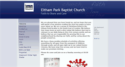 Desktop Screenshot of elthamparkbaptist.org.uk